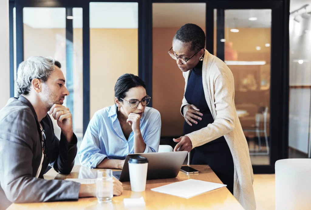 A nonprofit team meeting