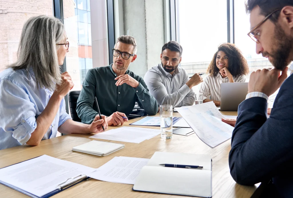 A team talking about liquidity
