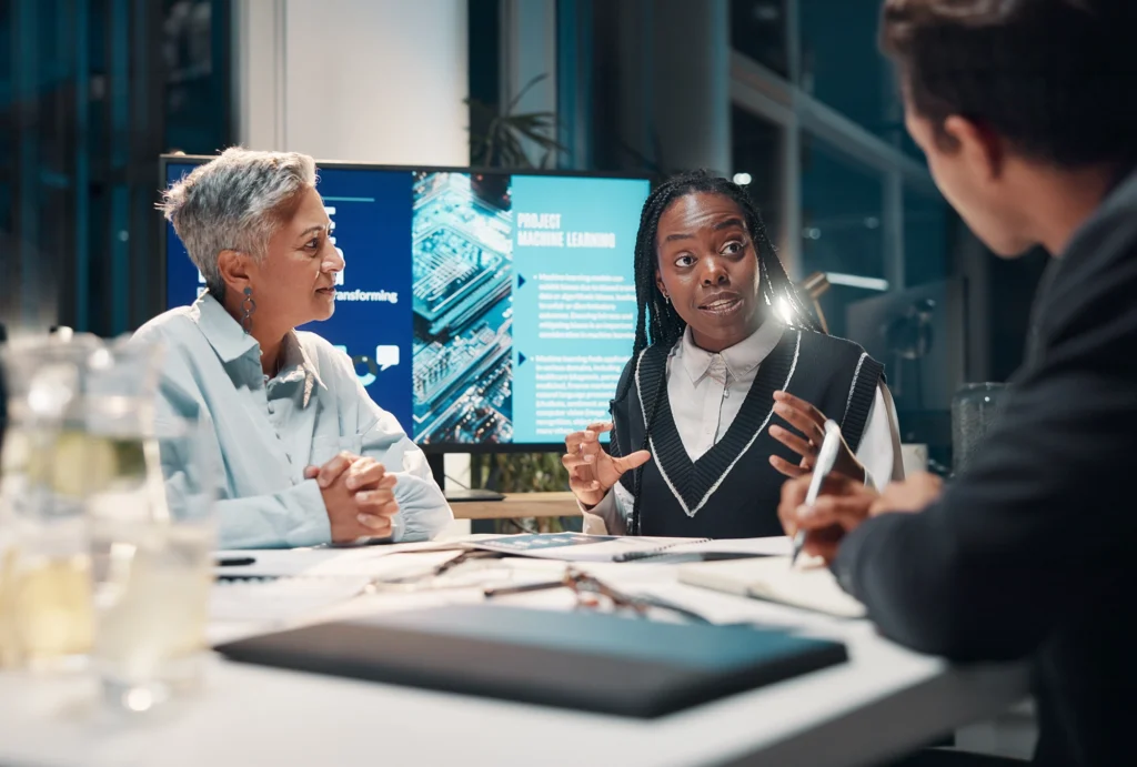 Team in meeting